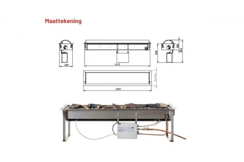 Outdoor Einbau-Gaskamin 125 von Trimline Fires